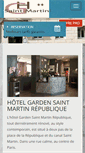 Mobile Screenshot of hotel-gardensaintmartin-paris.com